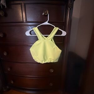 Bright Yellow sports bra/crop
